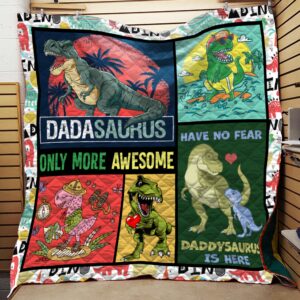 Daddysaurus Only More Awesome Quilt Blanket  Quilt